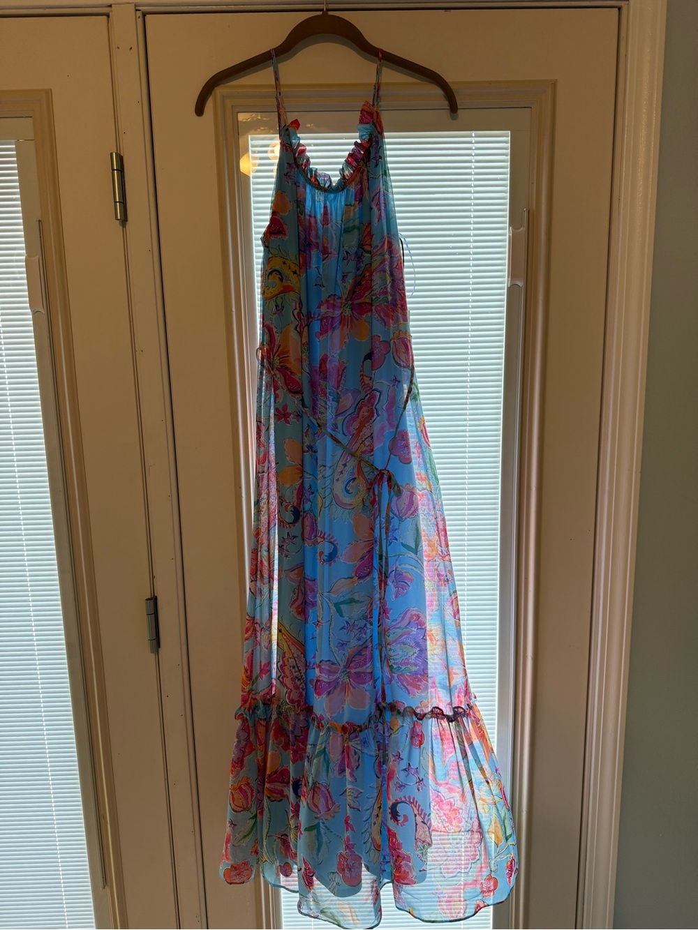 Nicole Miller Watercolor Floral Maxi Dress - Picture 2 of 7